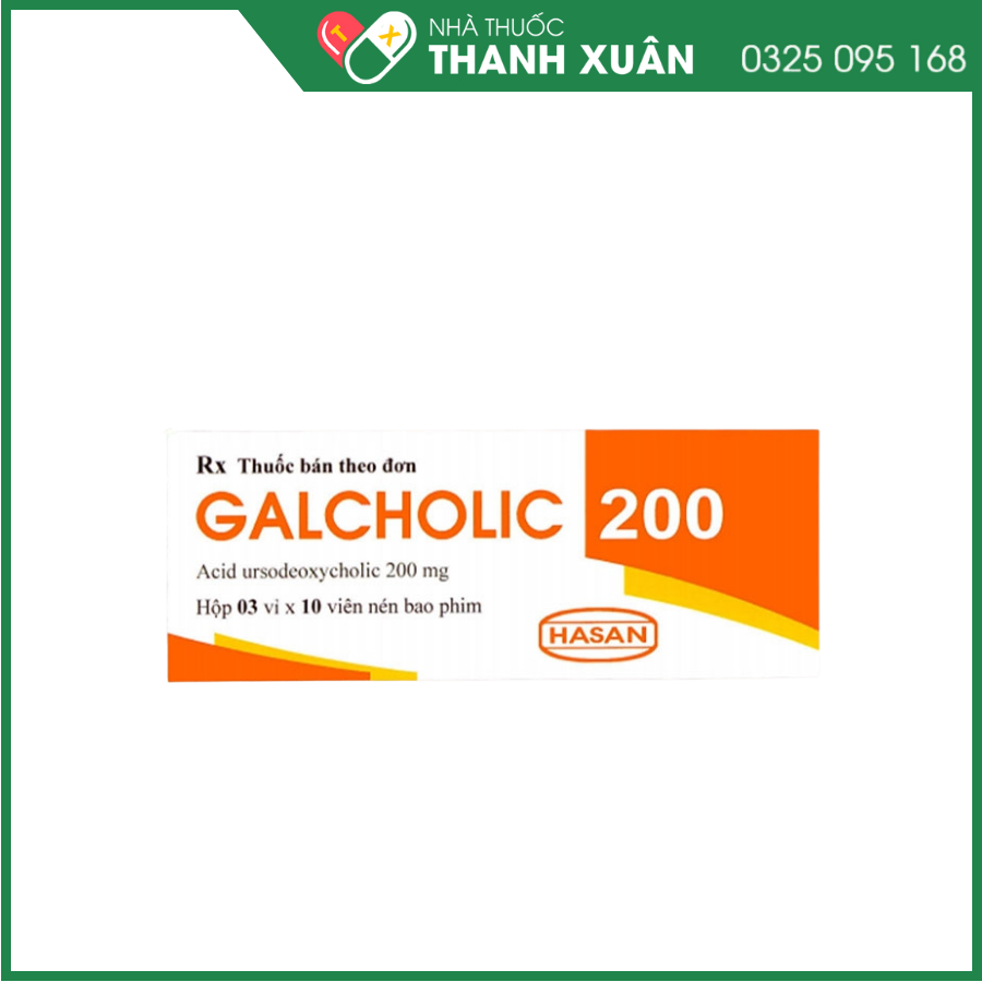 Galcholic 200 điều trị sỏi mật, xơ gan mật nguyên phát